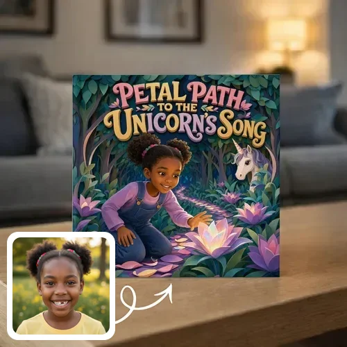 Personalized storybook - Petal Path to the Unicorn's Song - Genie in a Book